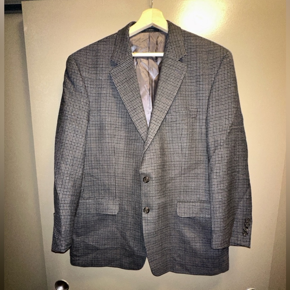 Lauren Ralph Lauren micro houndstooth wool blazer sports coat
